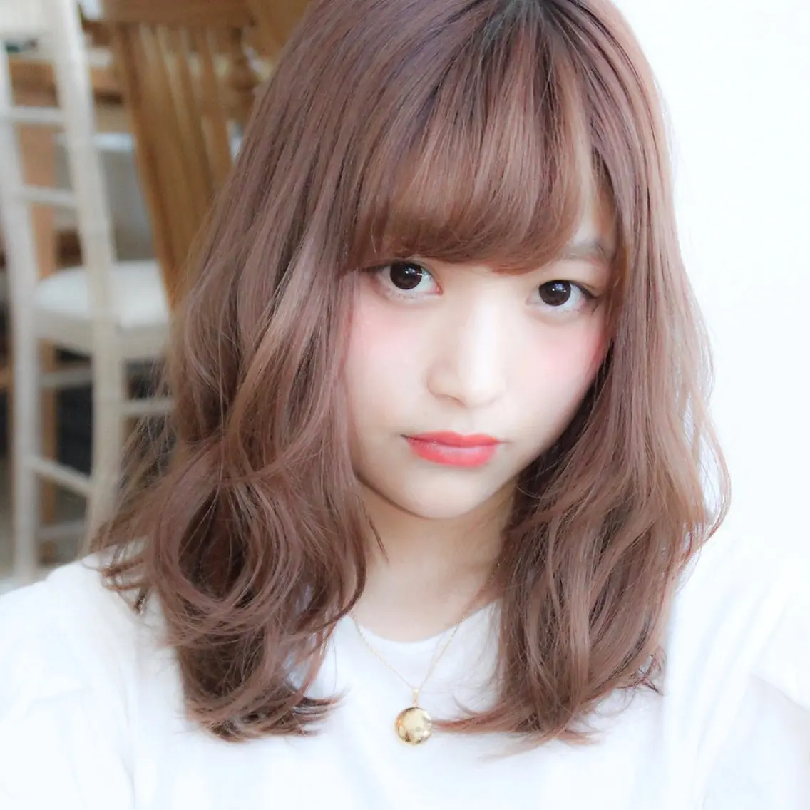 ミディアム カラー パーマ ヘアアレンジ ベージュカラー ピンクカラー ピンクベージュ カット ヘアカラー トリートメント 髪質改善/韓国風 レイヤー/田村祐樹のヘアスタイル
