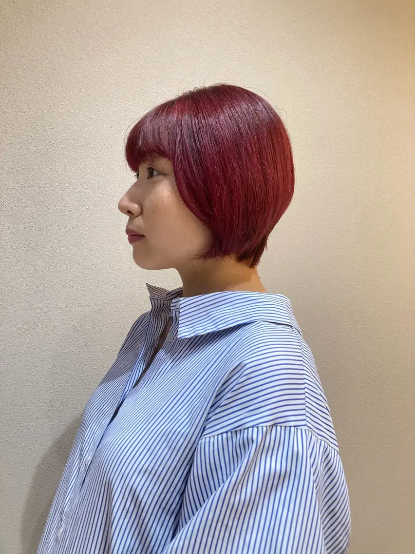 ショート カット ヘアカラー トリートメント 🩵縮毛矯正・ボブ 岩原朋也🩵のヘアスタイル