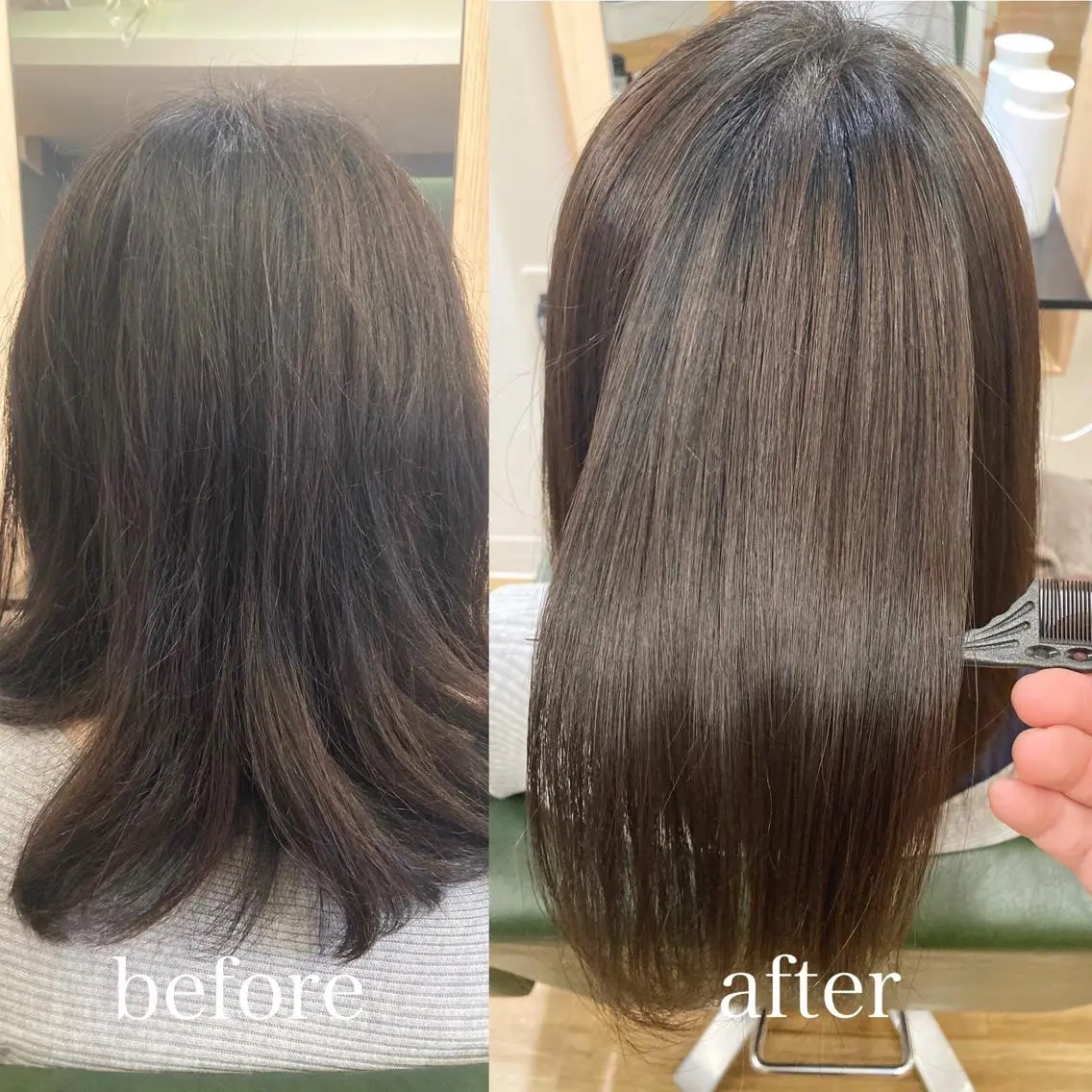 セミロング 酸性ストレート grow MASAKIのヘアスタイル