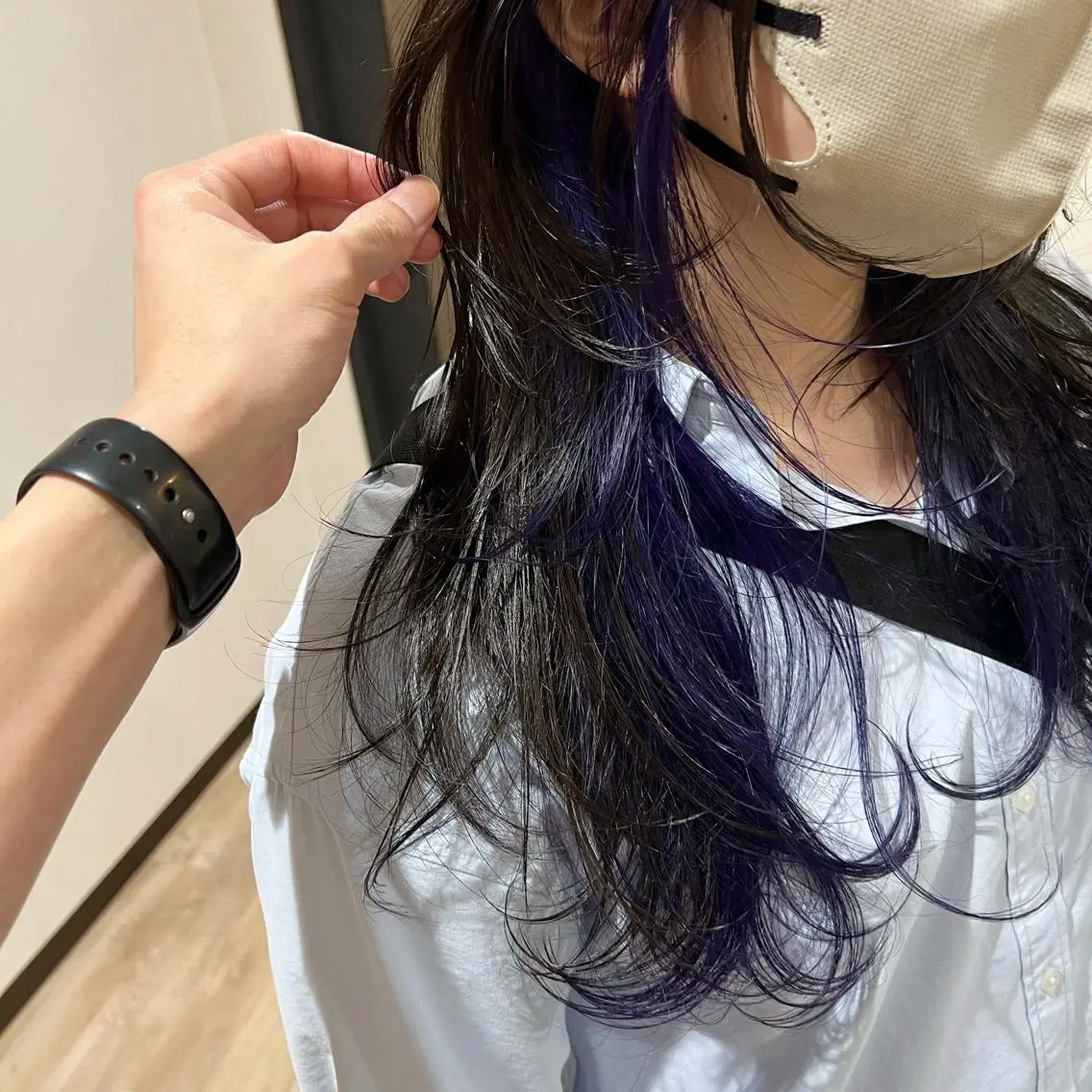 セミロング カラー バイオレットカラー ウルフカット カット ヘアカラー トリートメント 🌱小顔魅せショート 髪質改善カラー/泉綺のヘアスタイル