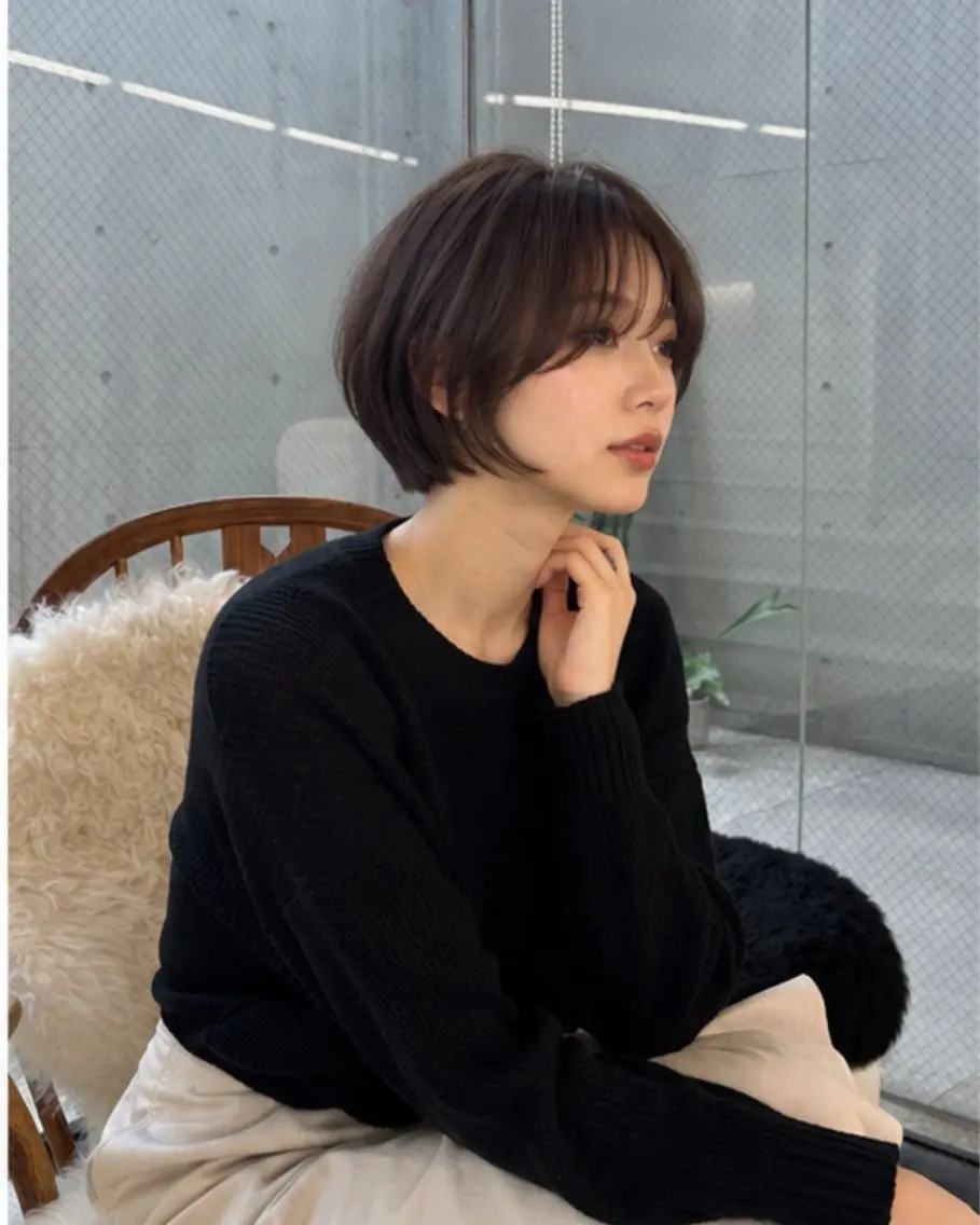 ショート カラー ショートボブ ブリーチ ブラウンカラー 透明感カラー グレージュ カット ヘアカラー Pia ツボイ ケイタのヘアスタイル