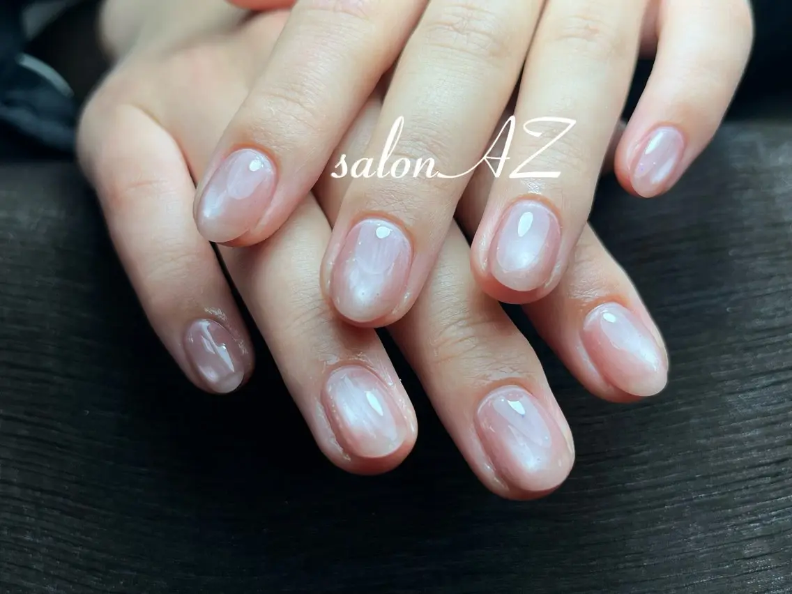 ネイル アートネイル 長さ出し フットネイル フレンチネイル ジェルネイル salon AZのネイルデザイン