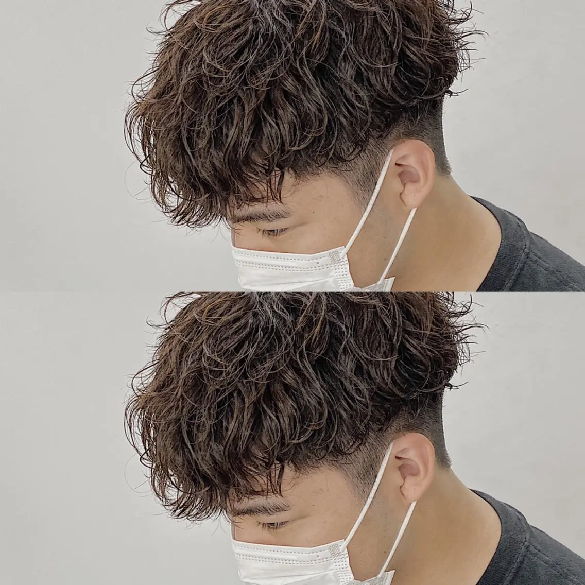 ショート パーマ メンズ 原田 涼矢のヘアスタイル