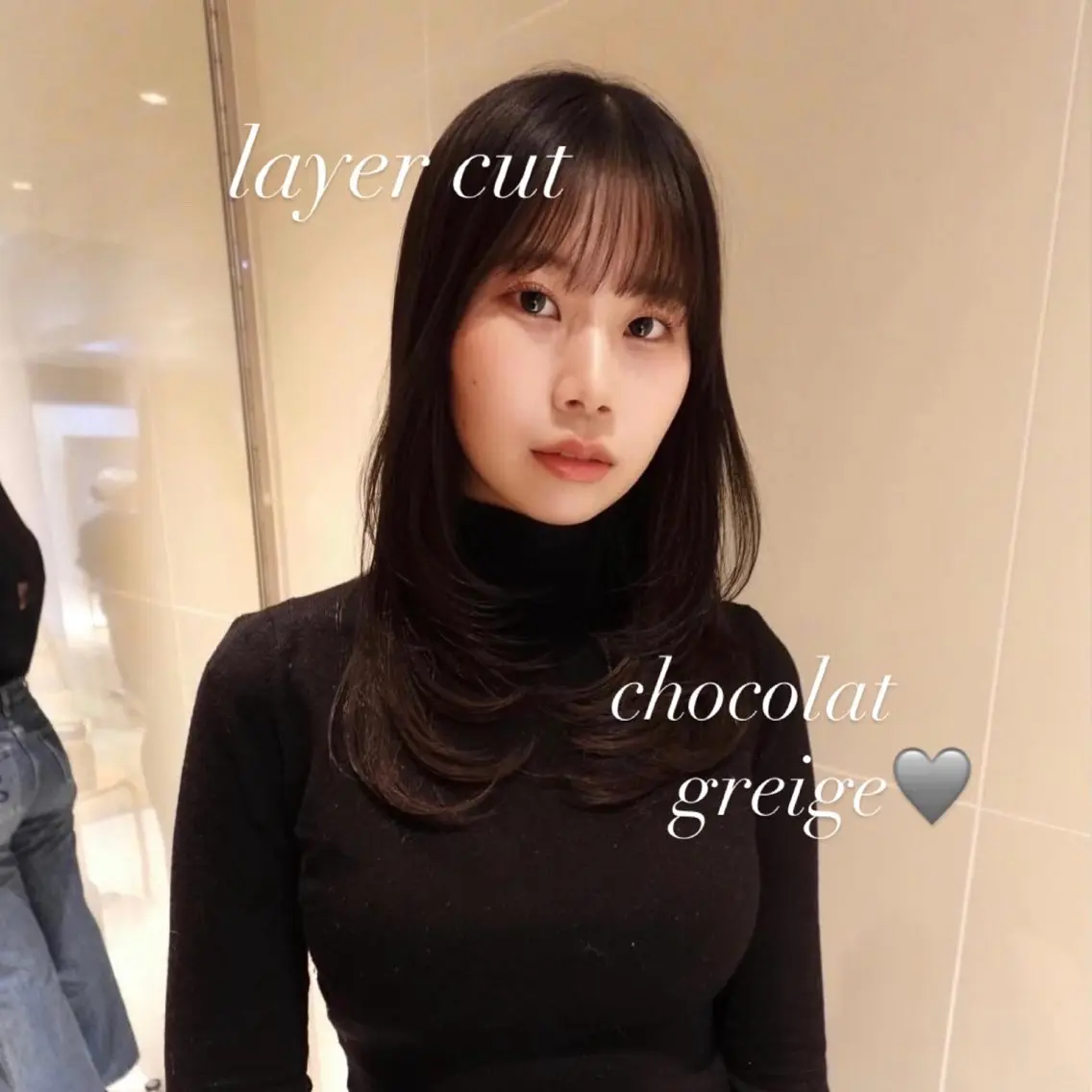 セミロング カラー レイヤーカット カット ヘアカラー トリートメント 🎀ロングカット/ 艶カラー🩰rioのヘアスタイル