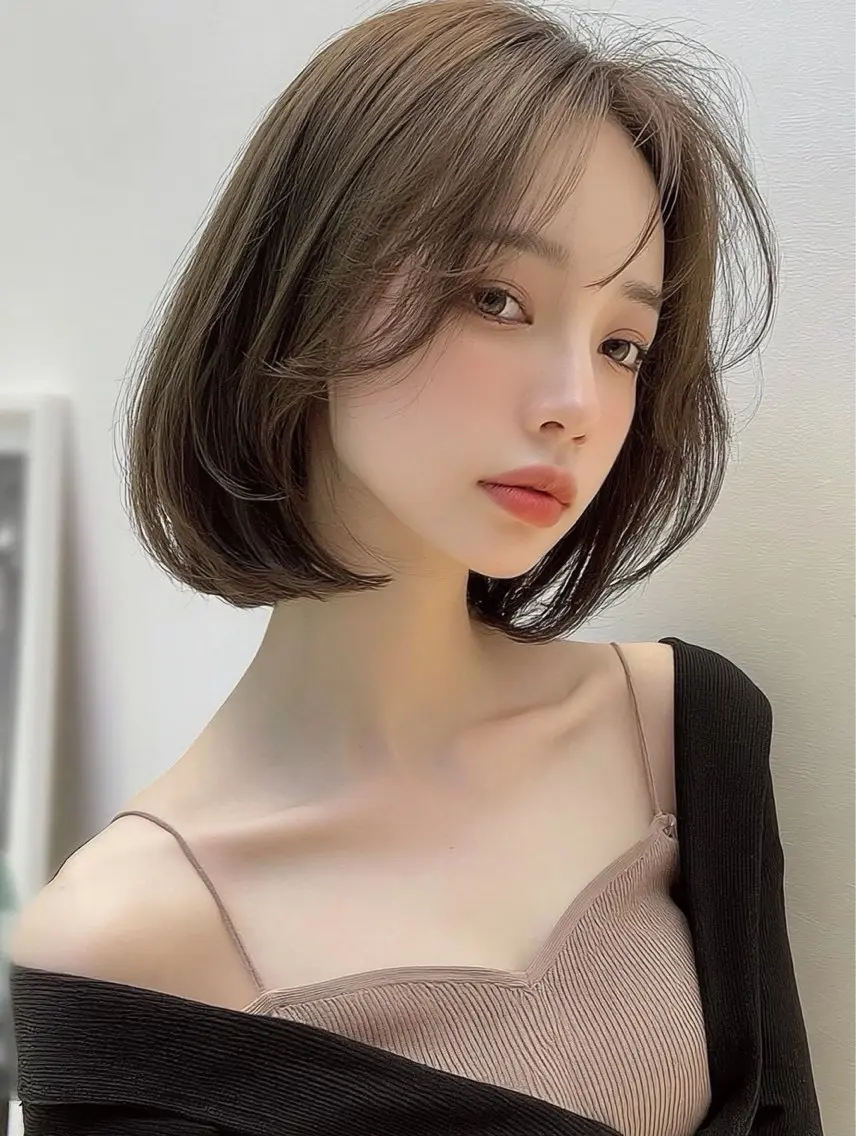 ショート カラー 烏丸/艶カラー/縮毛 矯正/カット🖤のヘアスタイル