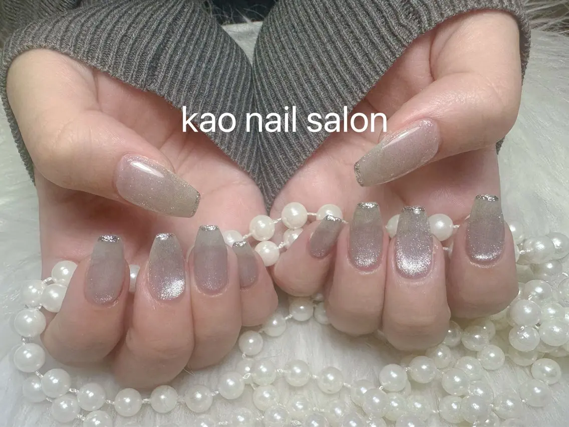 ネイル ハンドネイル kao nail マグネット/長さだしのネイルデザイン