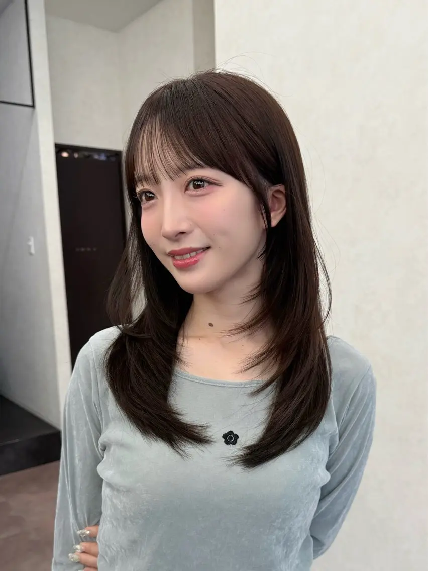 セミロング カット トリートメント 似合わせ×透明感カラ ーなら🎀マリアのヘアスタイル
