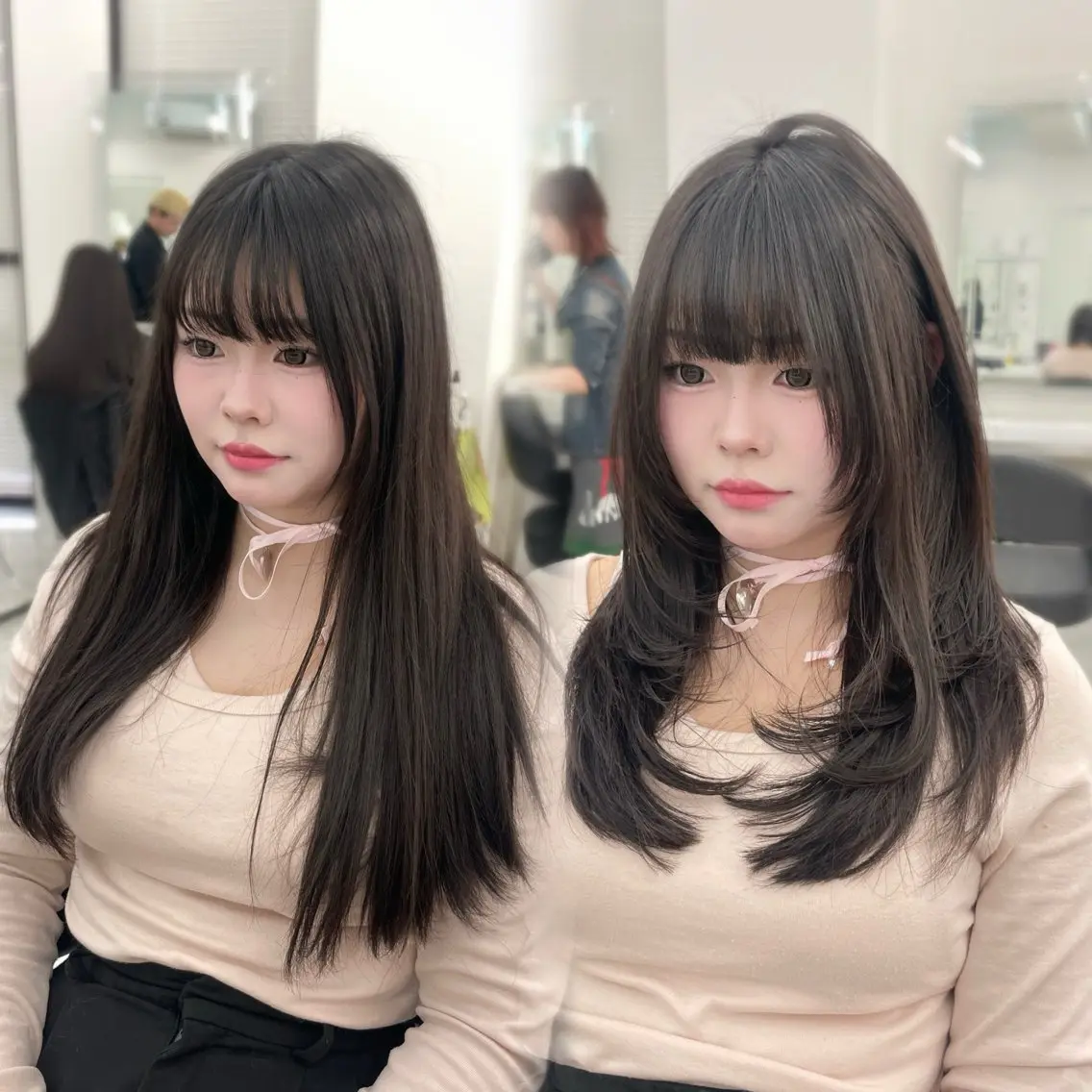 セミロング カット MOE 福岡韓国ヘア✧︎のヘアスタイル