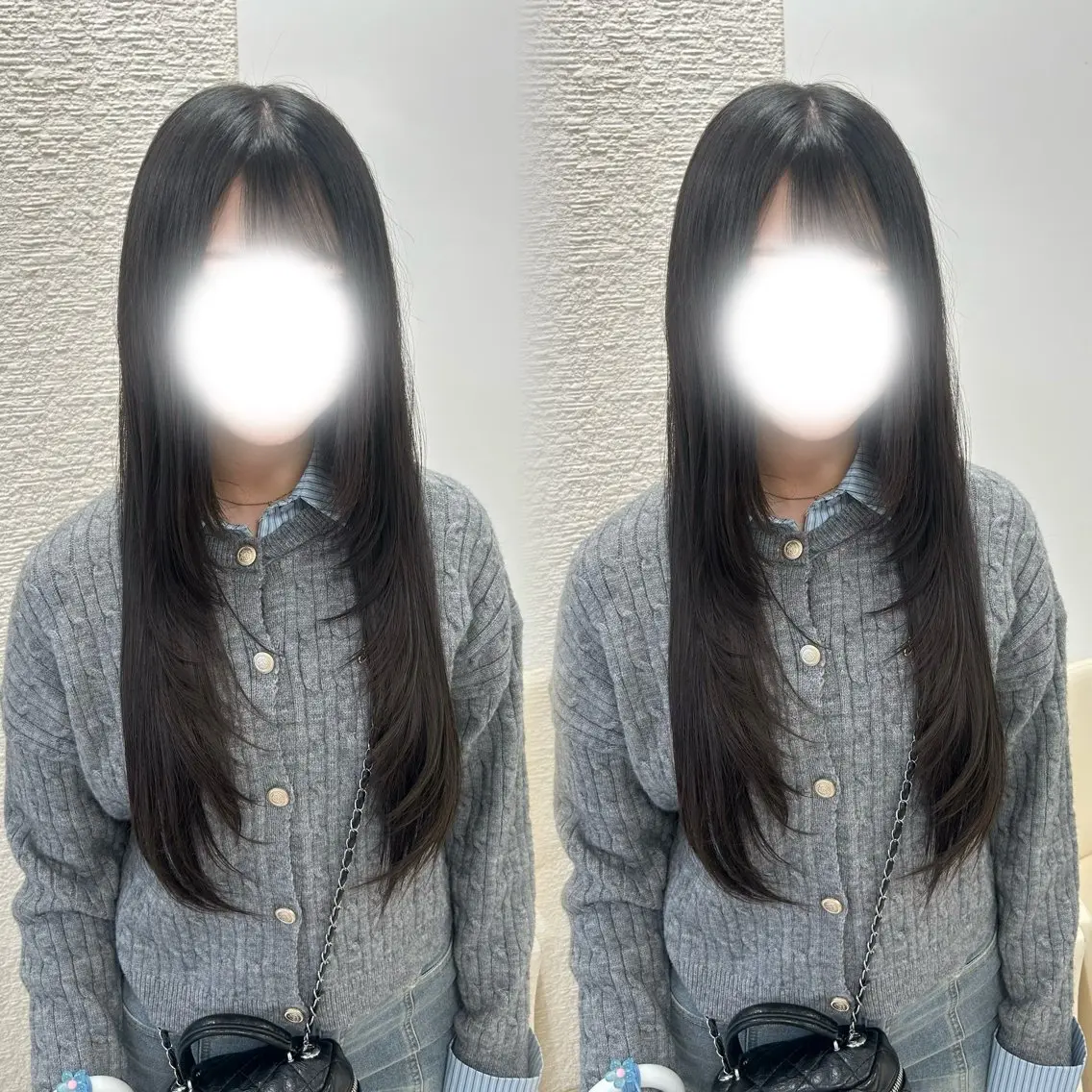 ロング レイヤーカット 似合わせカット 小顔カット カット トリートメント ヘアセット ベージュ/つや髪/ レイヤー／ゆいなのヘアスタイル