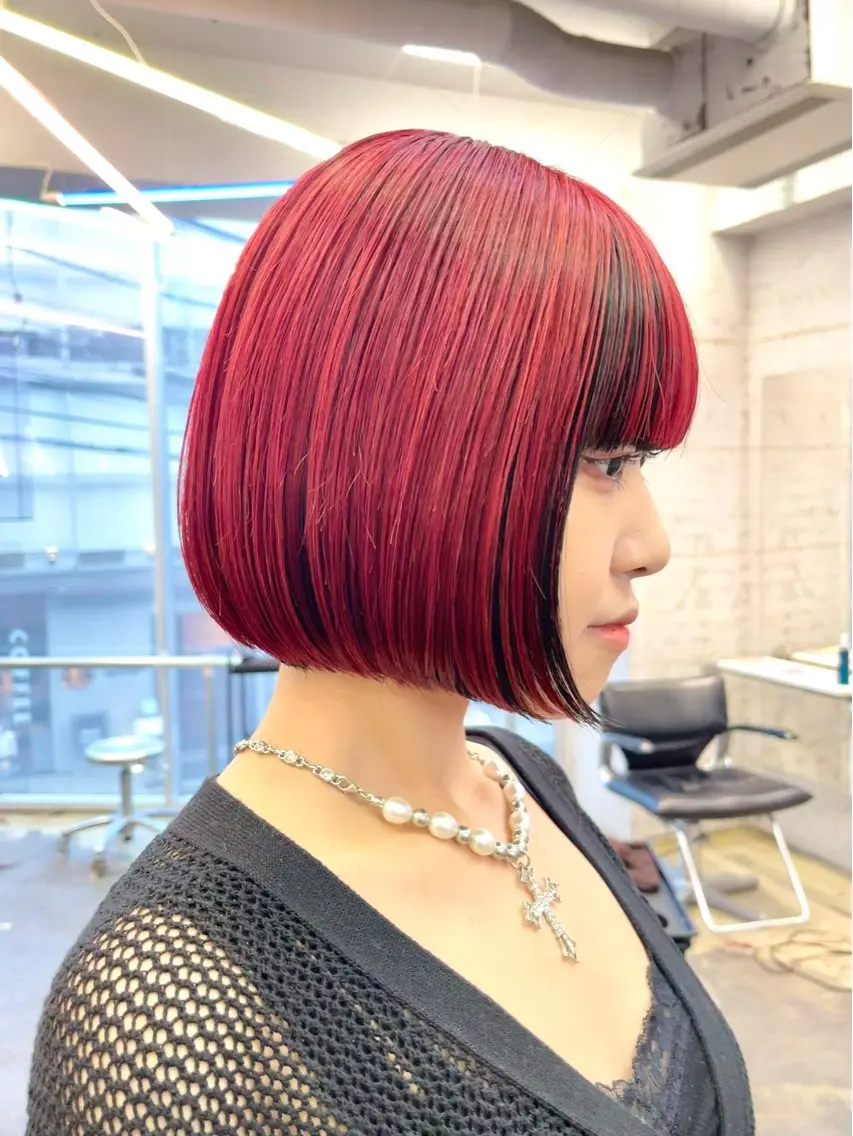 セミロング カラー ハッシュカット/ハイ トーン/HIROKIのヘアスタイル