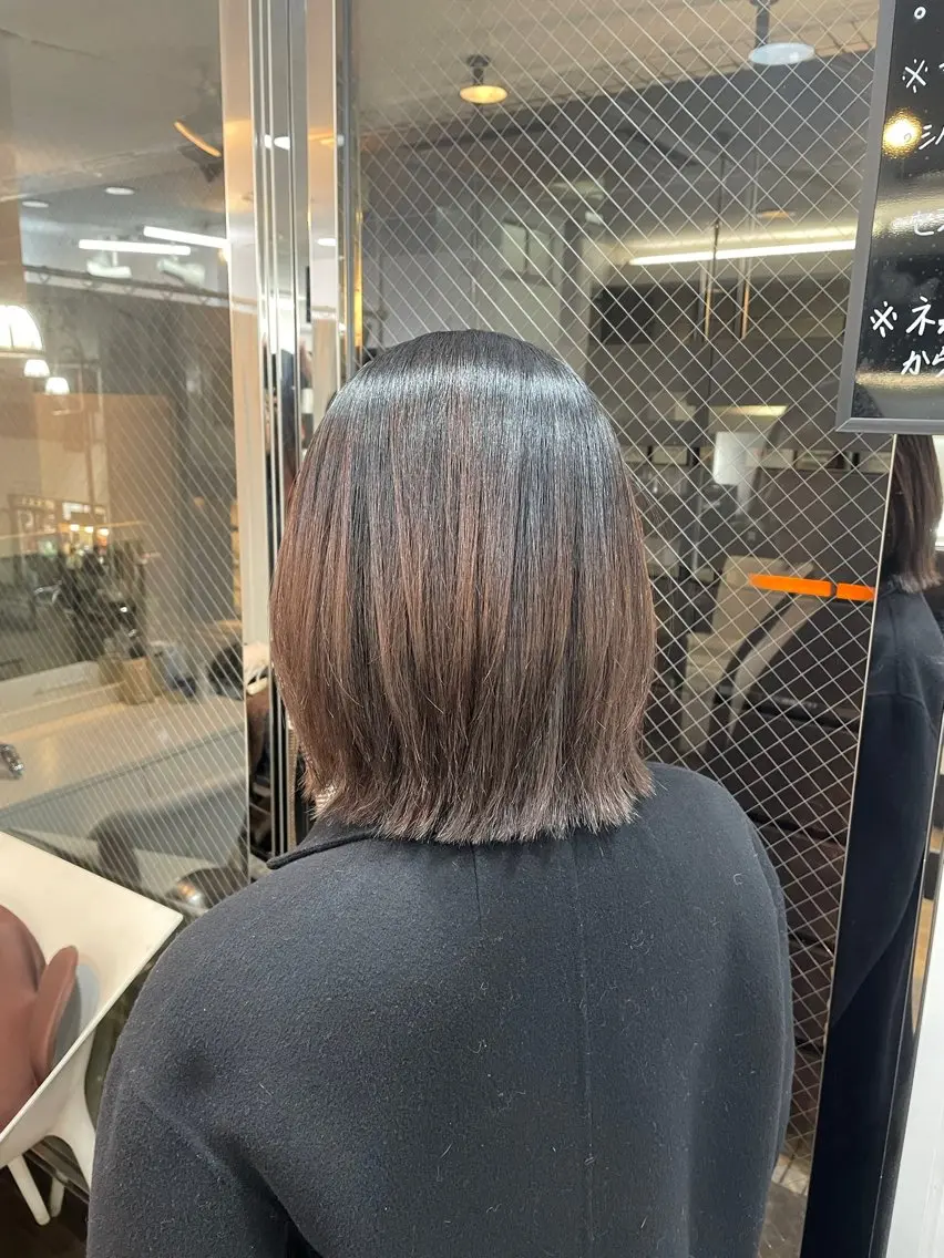 ミディアム 縮毛矯正 トリートメント ヘッドスパ 髪質改善FORMA 💫S.Katohのヘアスタイル