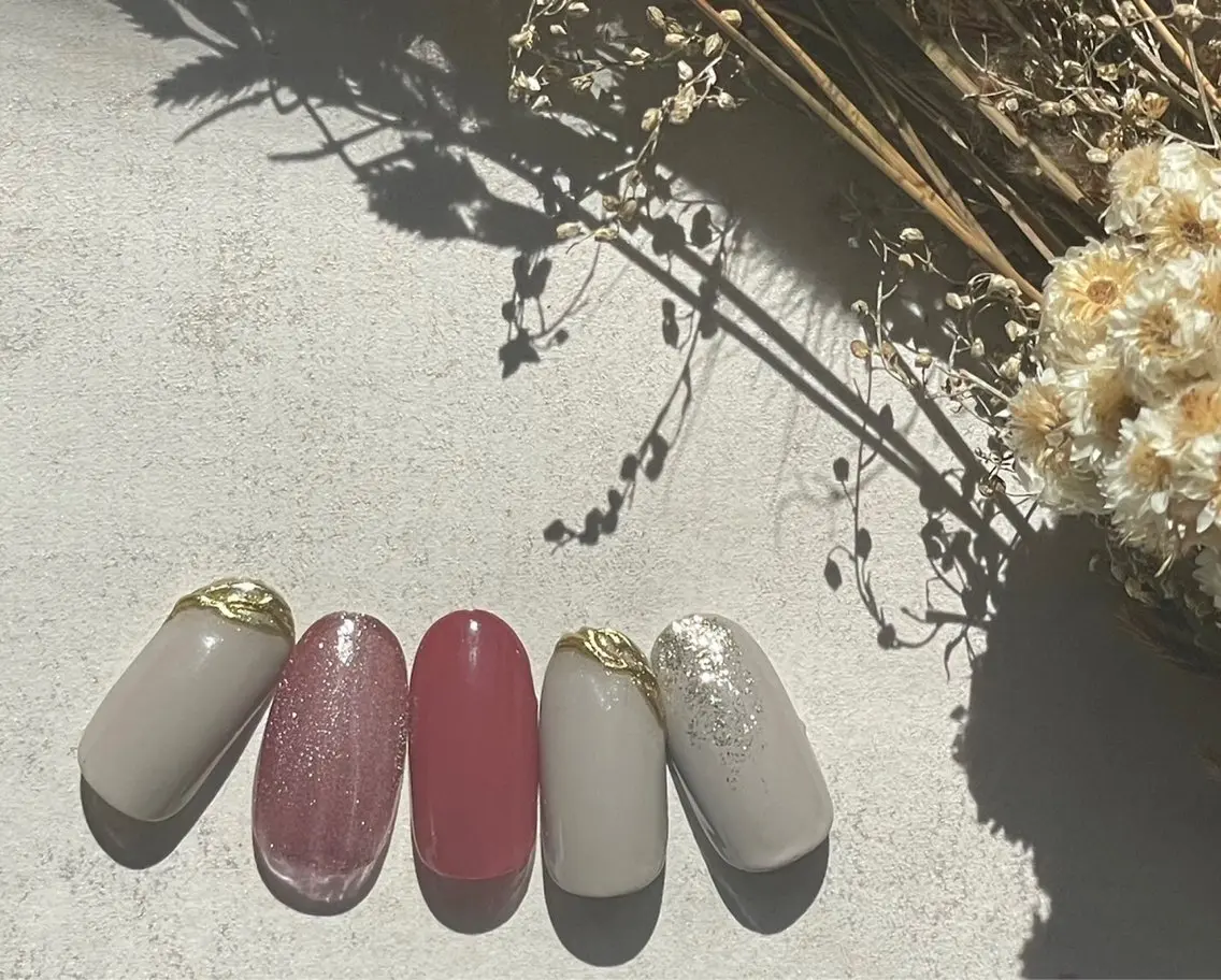 ネイル オーロラネイル フットネイル フレンチネイル ジェルネイル 韓国ネイル ハンドネイル kiki nail &brow二子玉川のネイルデザイン
