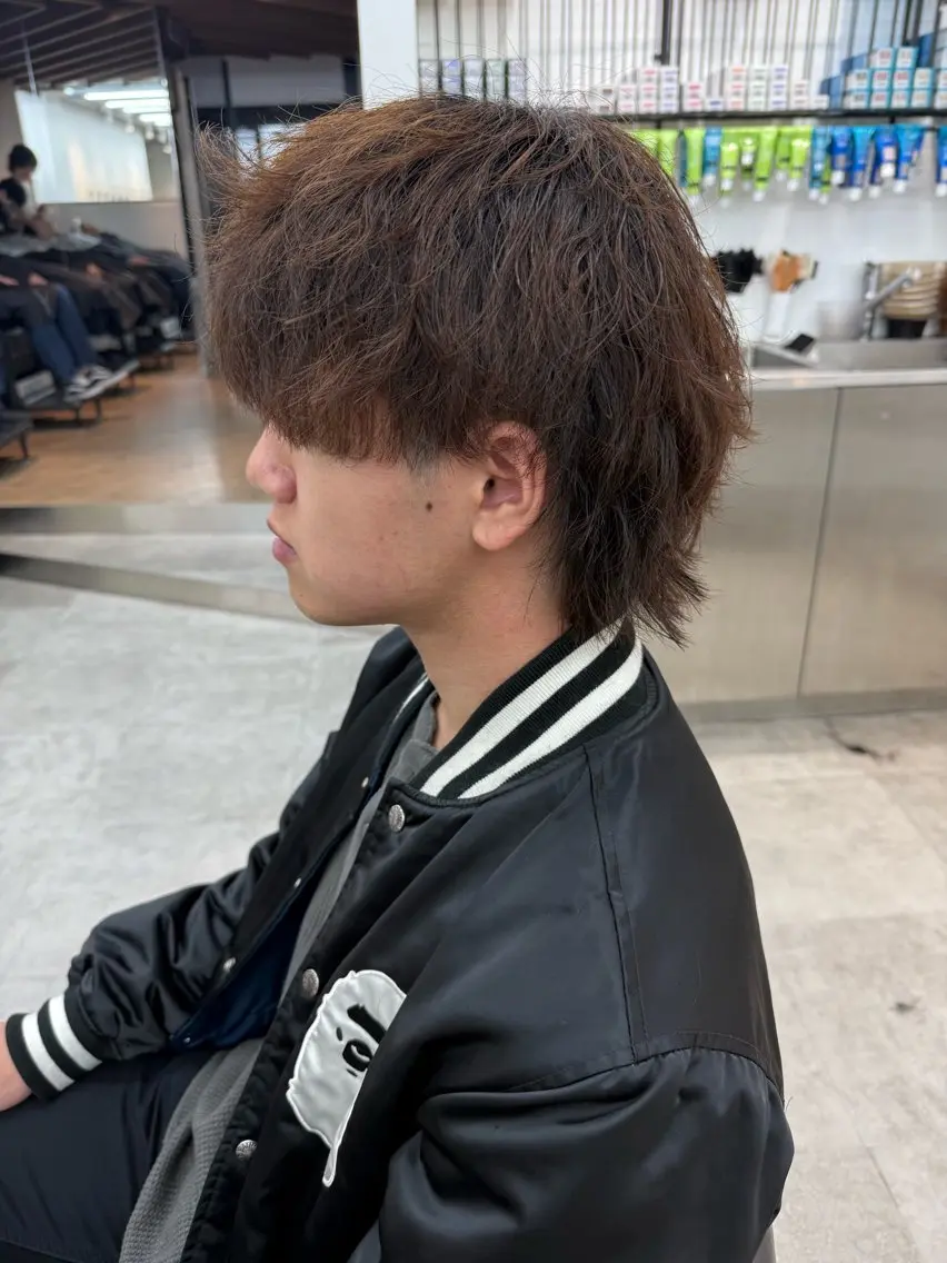 ショート カラー パーマ メンズ キッズ メンズパーマ 栄💗スパイキー⚡️ |パーマ|haruのヘアスタイル