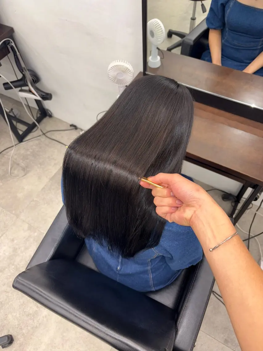 ロング ヘアカラー トリートメント 髪質改善/艶髪特化 /透明感✨️こうめいのヘアスタイル