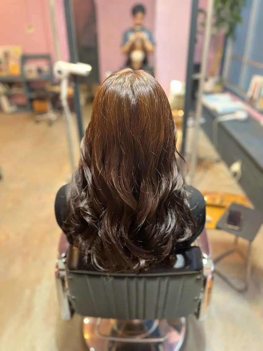 ロング カラー ベージュカラー ヘアカラー 藤野 海翔のヘアスタイル