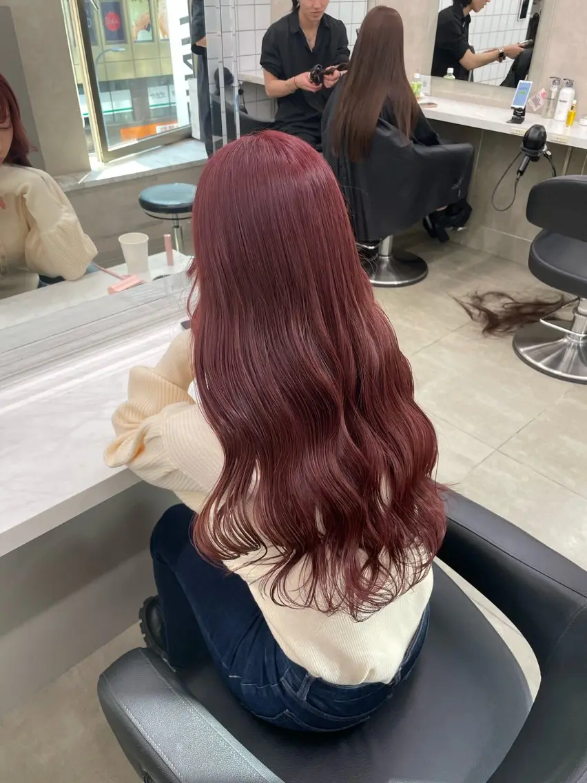 ロング カラー ヘアアレンジ ヘアカラー トリートメント ヘッドスパ 💗横浜美容室 💗HARUNAのヘアスタイル