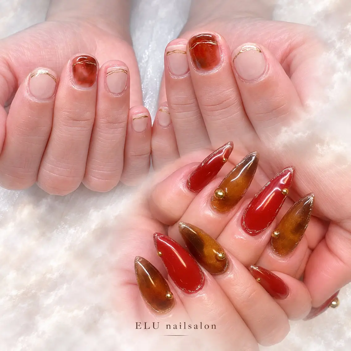 ネイル べっ甲ネイル nail salon ELUのネイルデザイン