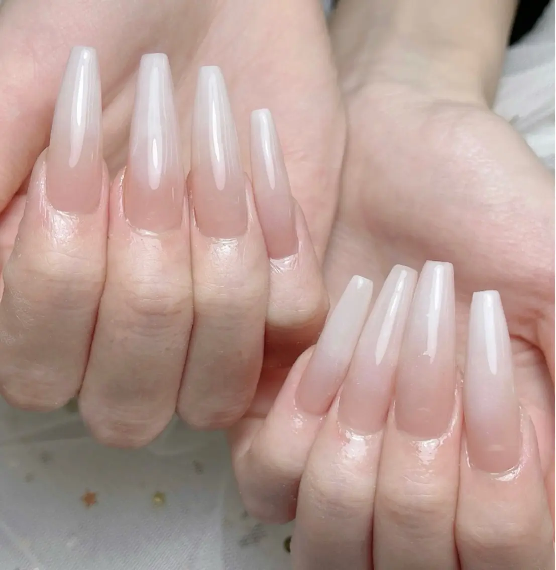 ロング ハンドネイル E🌷nail 長さだし専門店のネイルデザイン