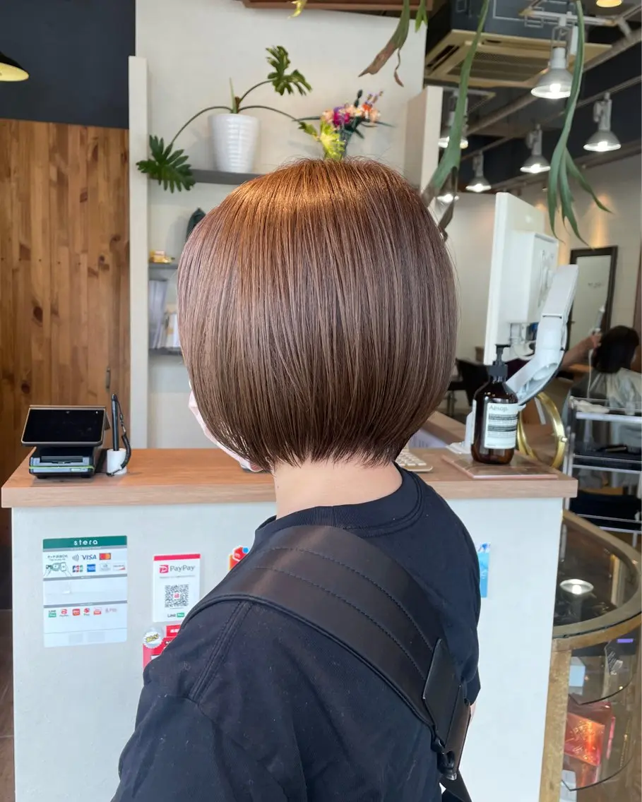 ショート カラー ボブ ショートヘア カット ヘアカラー ショート/ボブ/ メンズ/縮毛矯正のヘアスタイル