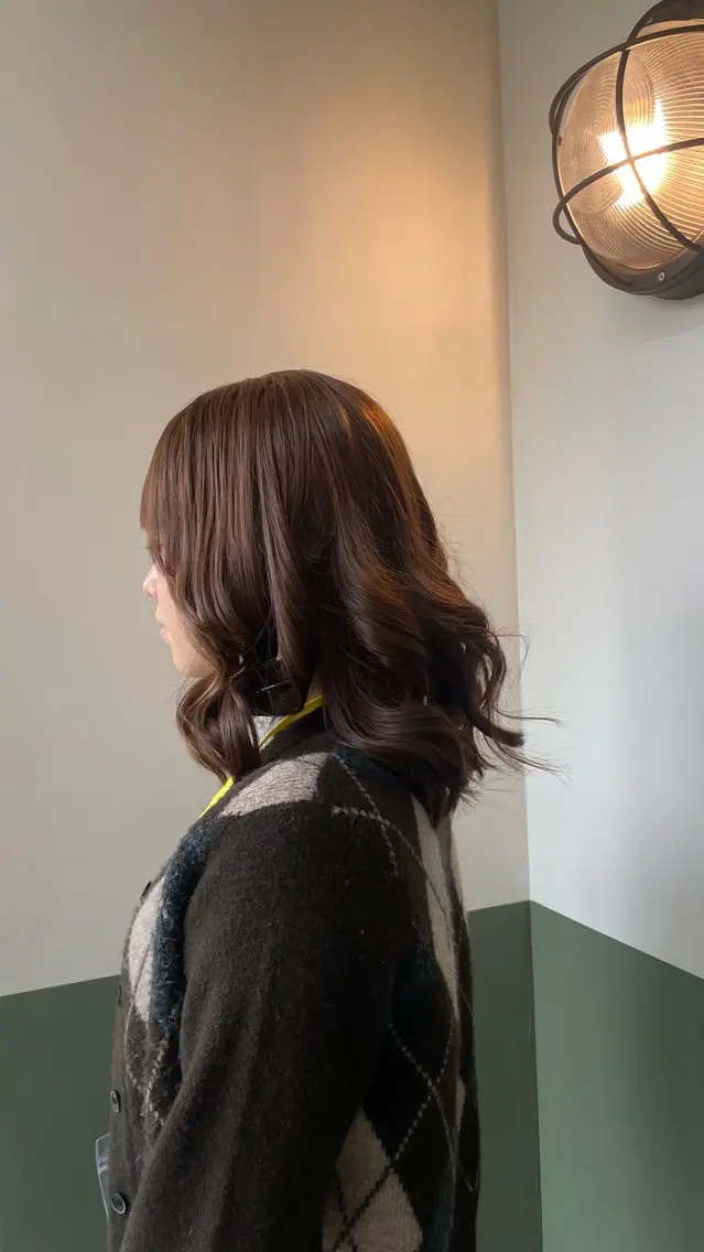 ミディアム カラー ブラウンカラー ヘアカラー 宮城 レンナのヘアスタイル