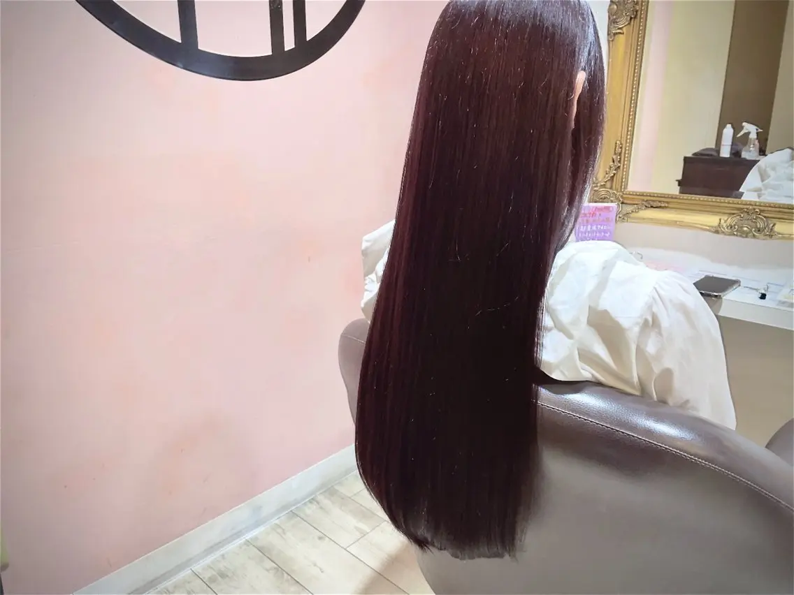 ロング カラー ブラウンカラー ショコラブラウン ラベンダーカラー ヘアカラー 元自衛官美容師 つや。のヘアスタイル