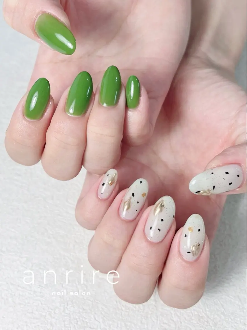 ネイル アートネイル ジェルネイル ミラーネイル ワンカラーネイル パラジェル ハンドネイル nailsalon anrireのネイルデザイン