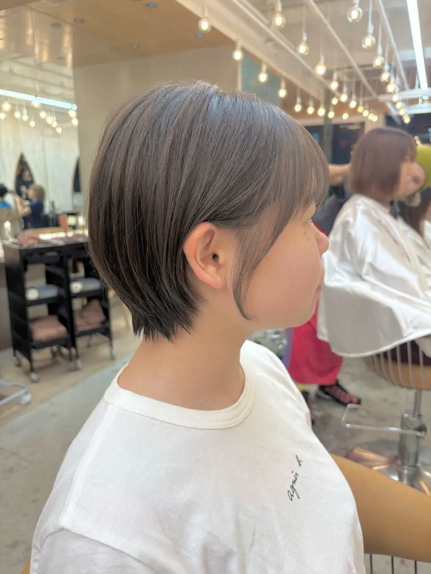 ショート カット ヘアカラー トリートメント オリーブベージュ/ボ ブ縮毛矯正たまき🧡のヘアスタイル