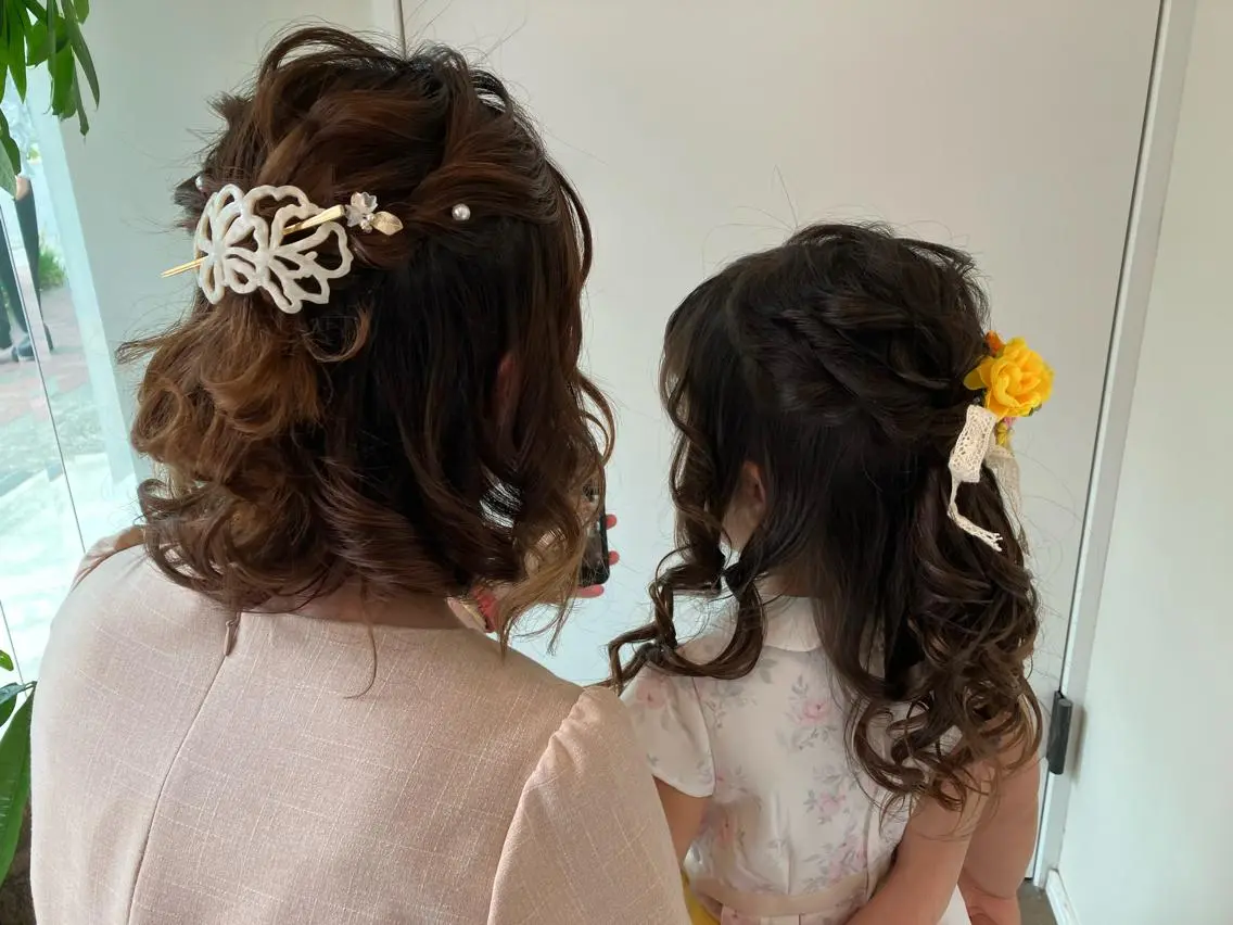 ヘアアレンジ ハーフアップ Hair&Make Nahoのマツエク・マツパデザイン