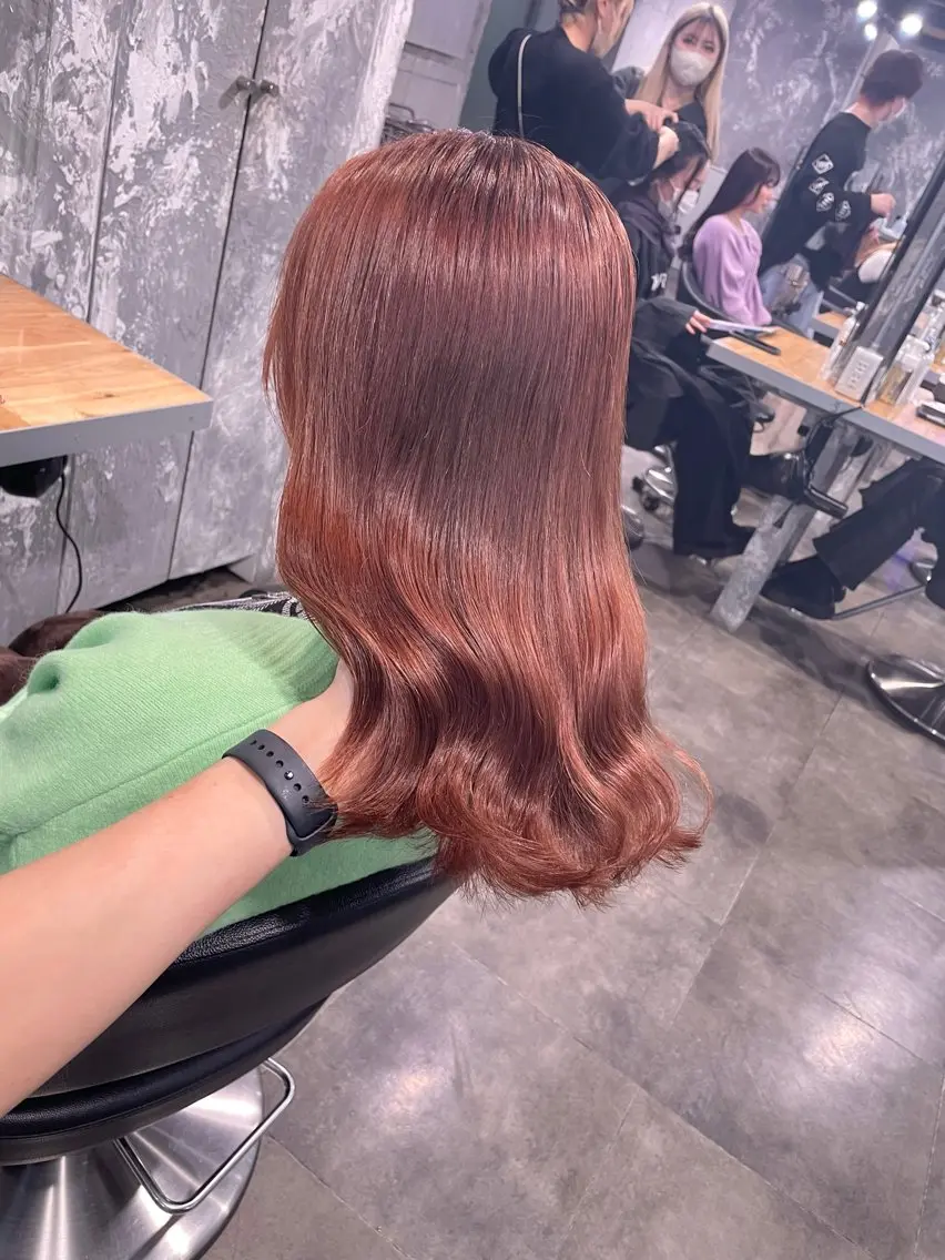 セミロング カラー カット ヘアカラー トリートメント ヘッドスパ ヘアセット ベージュカラー💖 やすひろのヘアスタイル