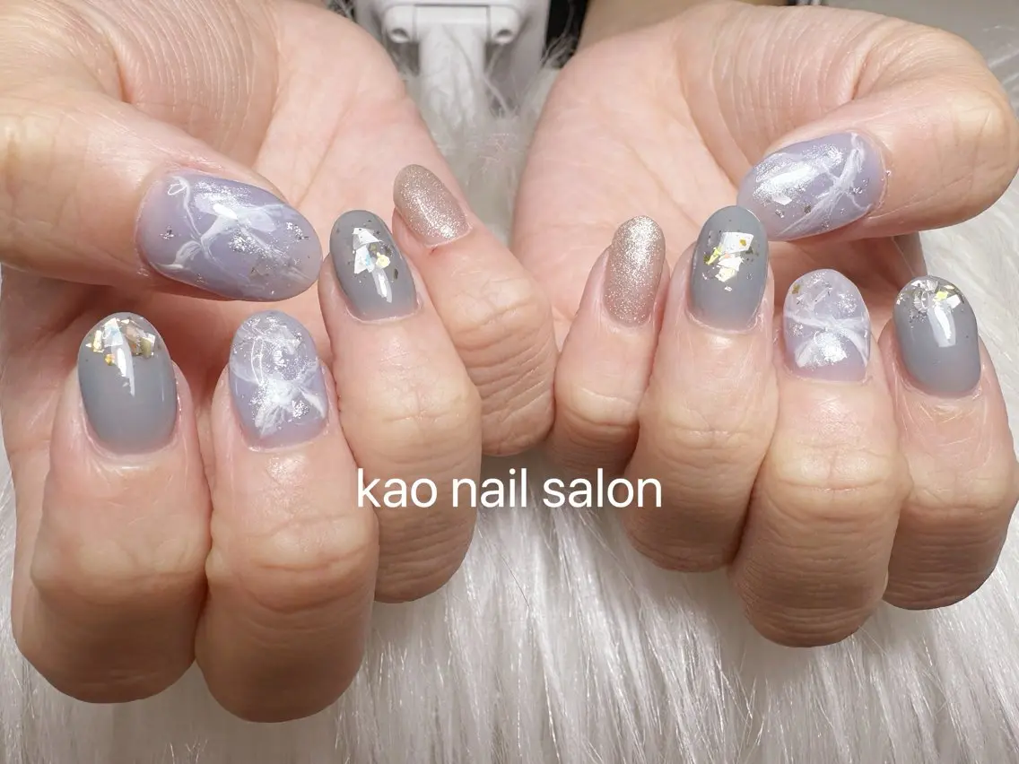 ネイル ハンドネイル kao nail マグネット/長さだしのネイルデザイン