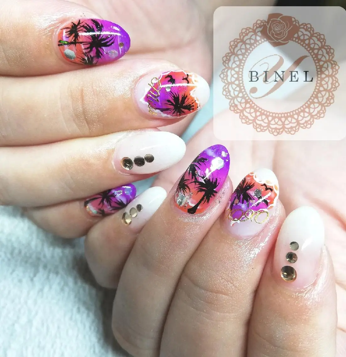 ネイル アートネイル 持ち込み ハンドネイル Nail Salon Y.BINELのネイルデザイン
