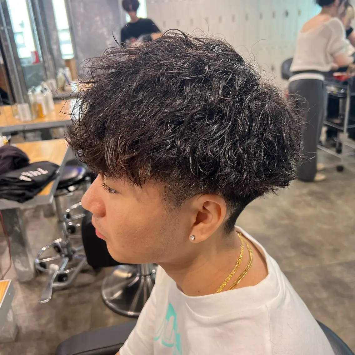 ショート カラー パーマ ヘアアレンジ メンズ キッズ アップバング センターパート メンズハイライト マッシュ メンズパーマ 🔷横浜1のパーマ 職人🔷将太郎のヘアスタイル