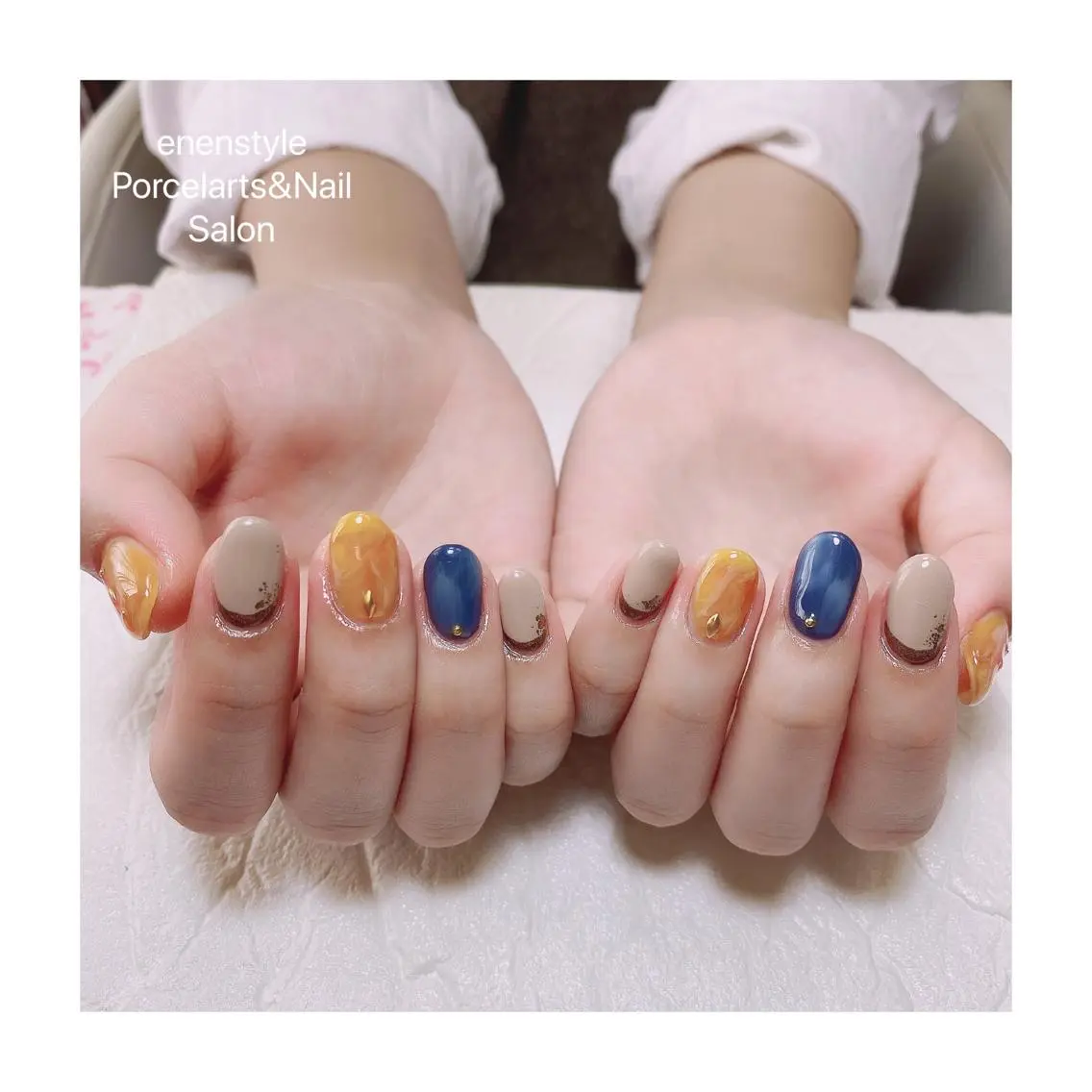 ミディアム ネイル 🐾enen style 🐾のネイルデザイン