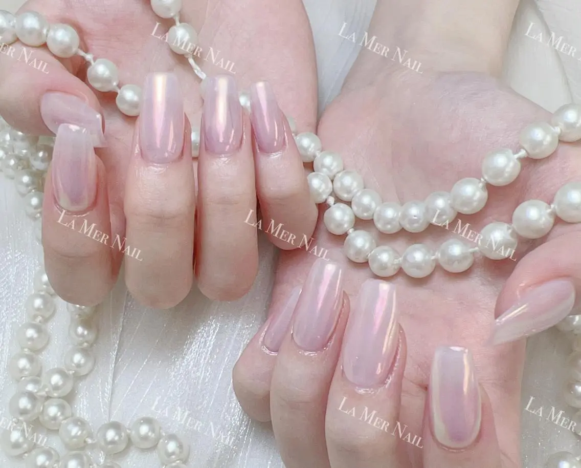 🌸オフなしチップ長さだし10本＋マグネット/ミラー/オーロラワンカラー(ジェルオフあり＋500円)の写真