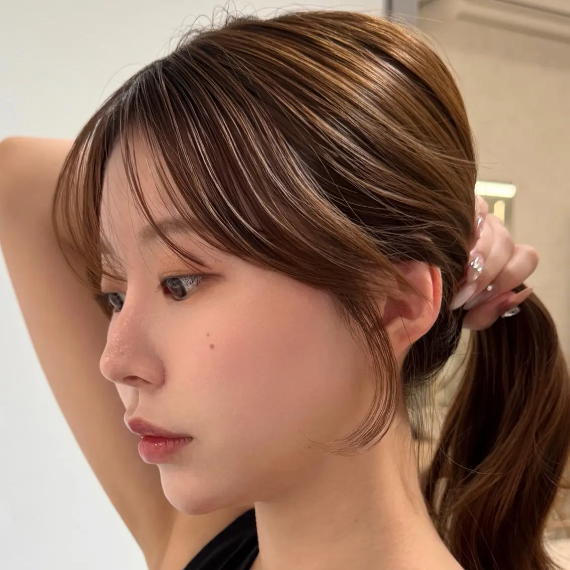 カット 🧸ベージュ/レイヤ ー/八幡山🍪萌のヘアスタイル