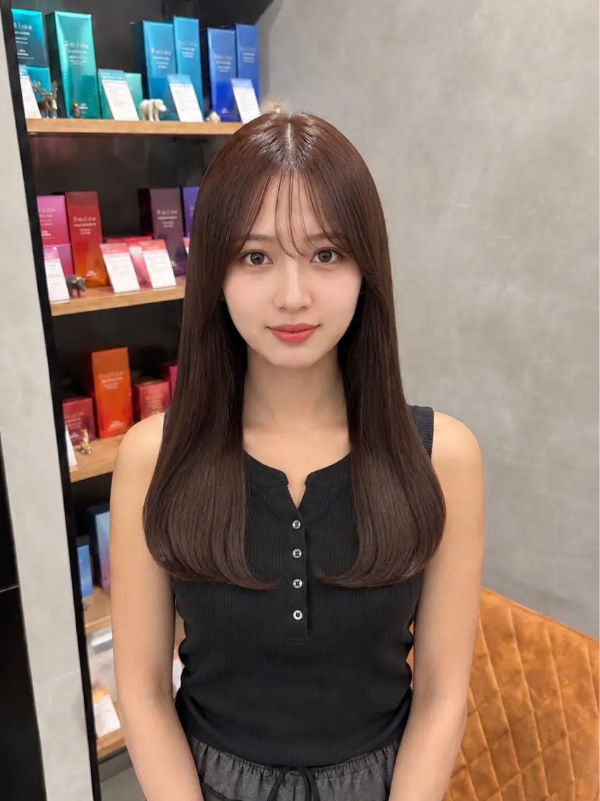 ロング カラー ブラウンカラー 透明感カラー ヘアカラー トリートメント girly上品ヘア 🎀/ベージュikuのヘアスタイル