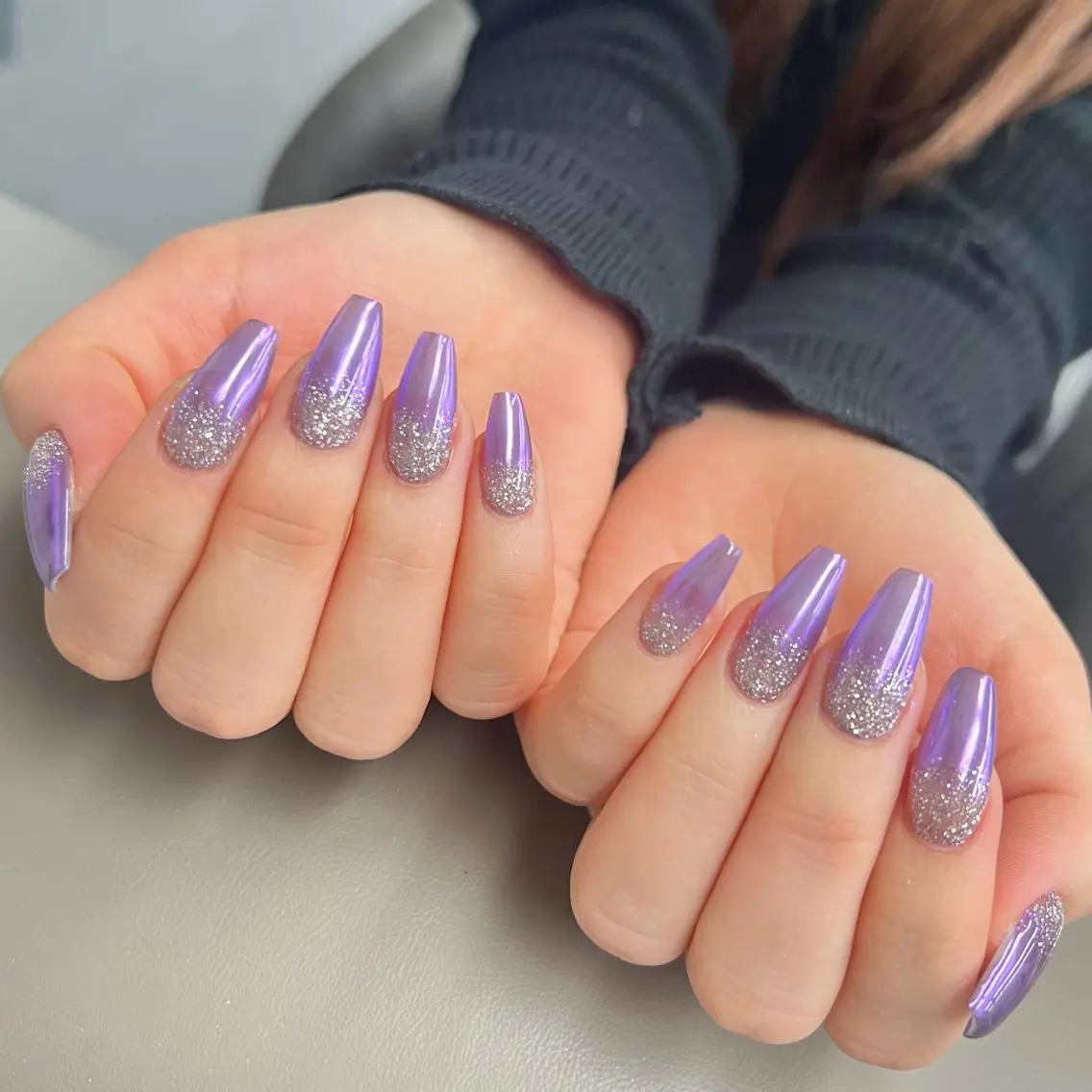 ネイル フレンチネイル ミラーネイル 持ち込み Lumiereva nail salonのネイルデザイン