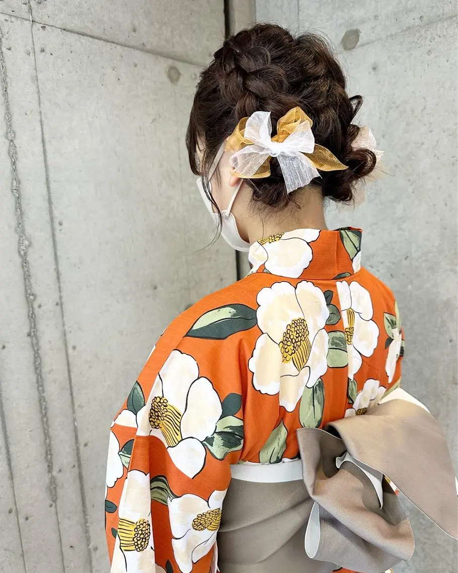 セミロング ヘアアレンジ 着付け 🎀ヘアセット/艶髪 /はやしほのか🎀のヘアスタイル