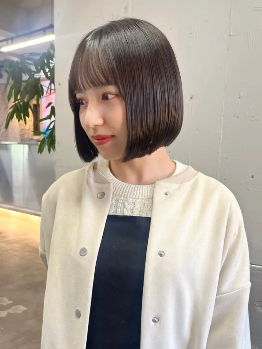 ショート ボブ カット 似合わせボブ🤍 女性らしさのあるヘアのヘアスタイル