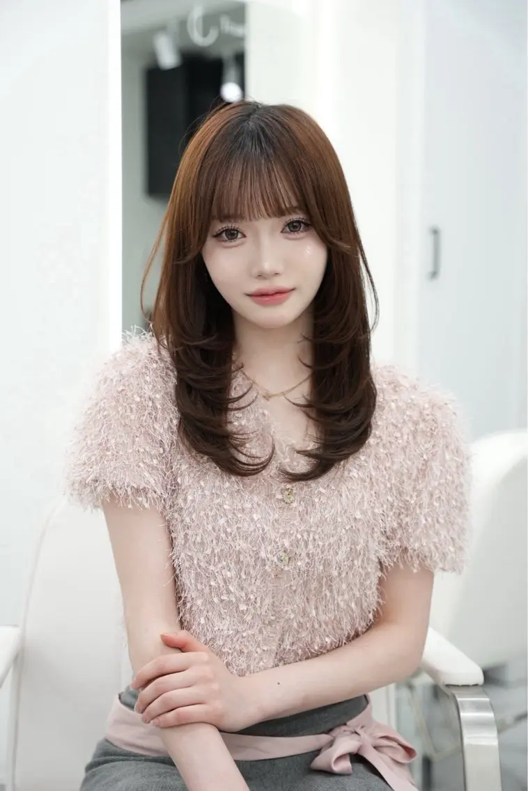 ミディアム レイヤーカット カット ヘアカラー 🥣ケアダブルカラー Takato🥛のヘアスタイル