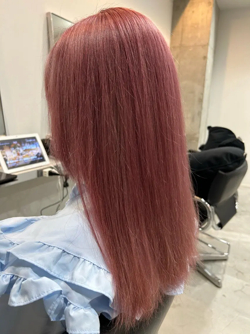 ロング カラー ピンクカラー 🌊インナーカラー 🐬櫻井海星のヘアスタイル