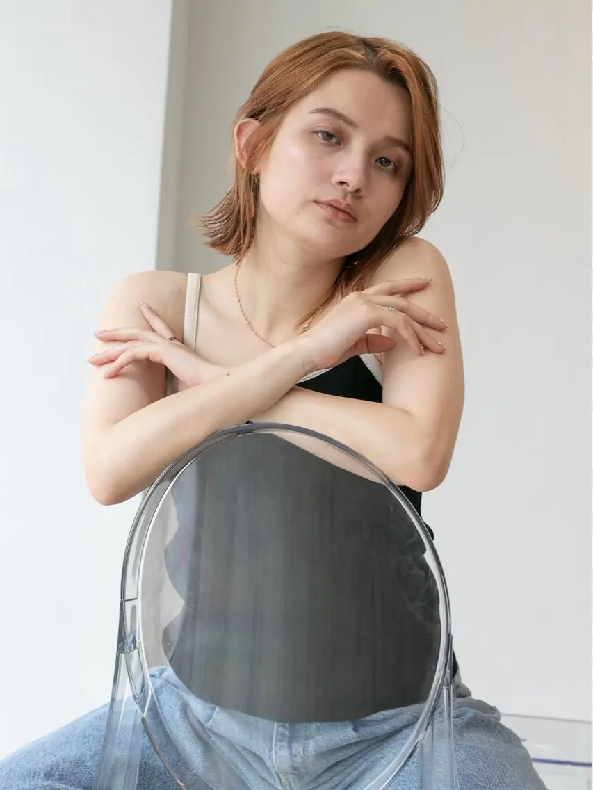ミディアム カラー ベージュカラー カット ヘアカラー トリートメント 成城美容室 YOSHIMURAのヘアスタイル