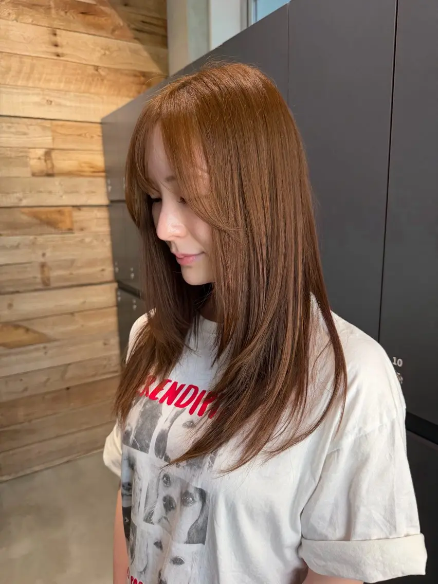 セミロング レイヤーカット カット ヘッドスパ 🇺🇸ハイライト特 化美容師🇺🇸漆沢のヘアスタイル