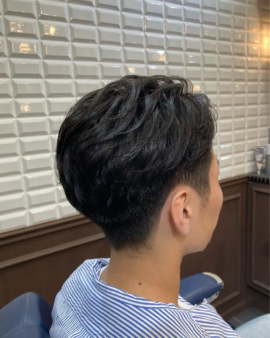 ショート パーマ メンズ メンズパーマ ルピナス中田店長 山口大地のヘアスタイル