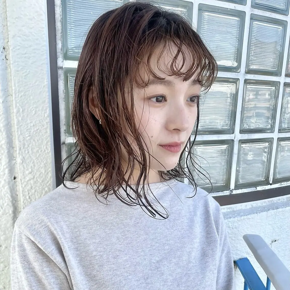 顔まわりカット＋顔まわりパーマの写真