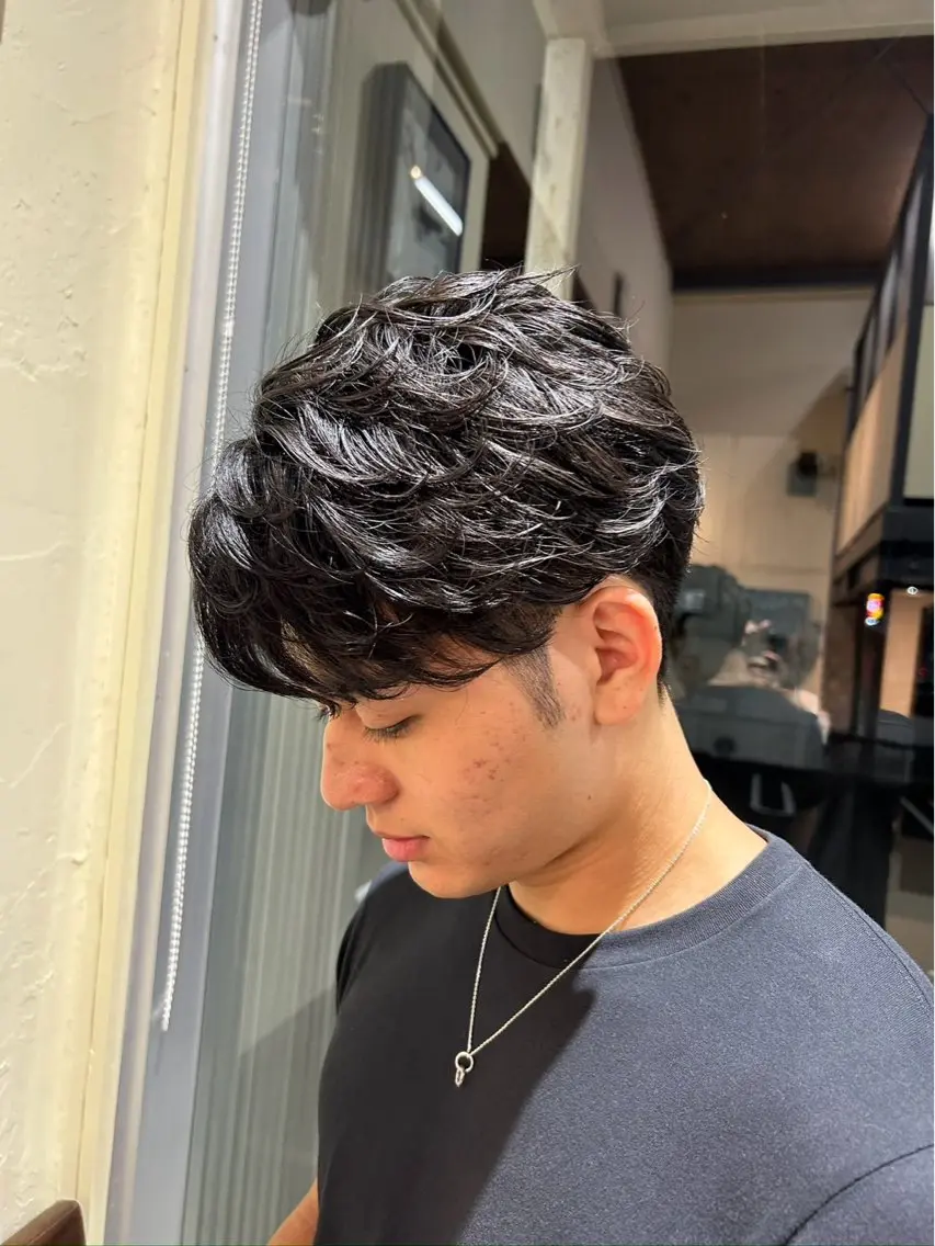ショート パーマ パーマ 三宅 陽大のヘアスタイル