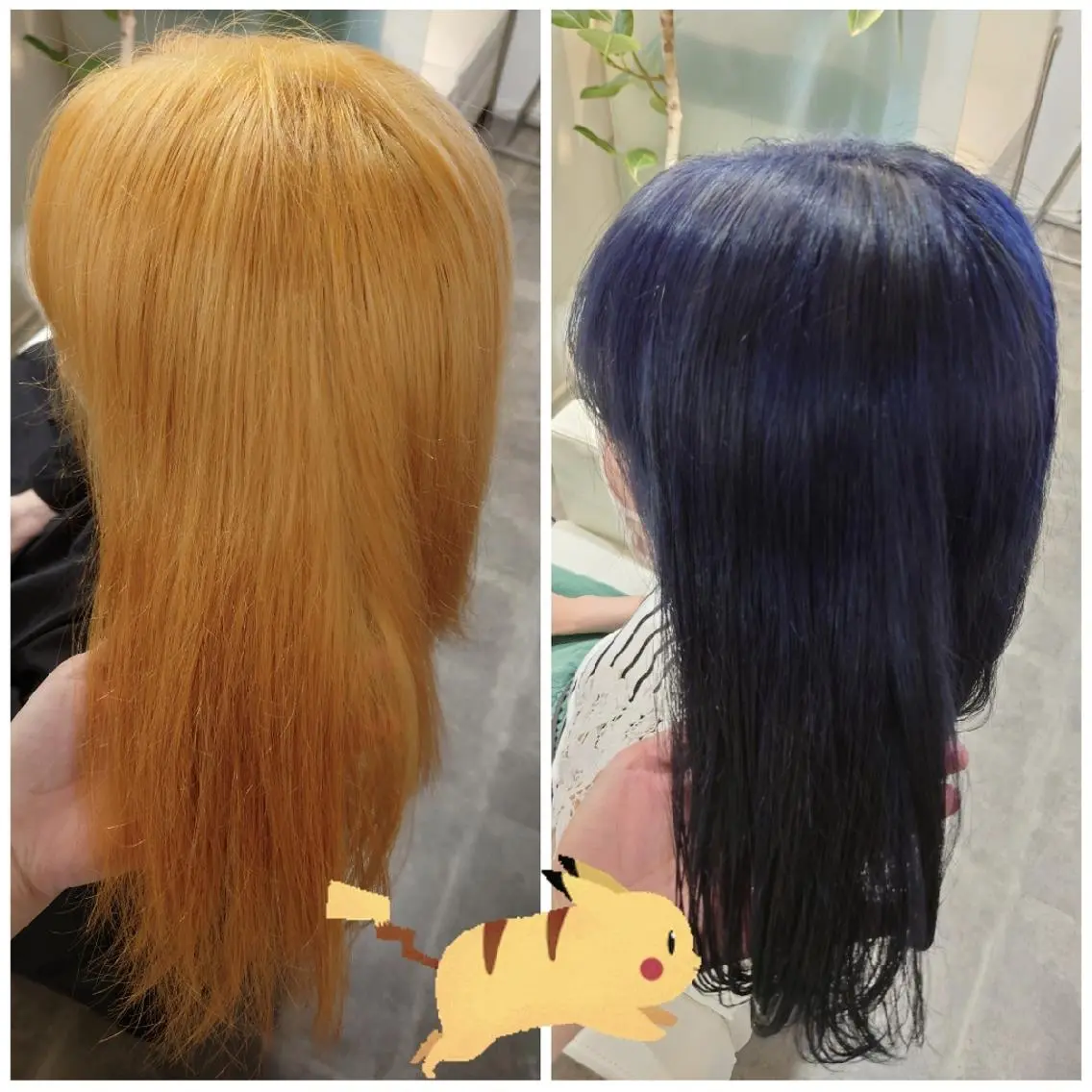 ロング ヘアアレンジ カラー アディクシーカラー 黒髪 ブリーチ ブルーカラー ブルーブラック カット ヘアカラー トリートメント かわい ゆうな 髪質改善/縮毛矯正のヘアスタイル