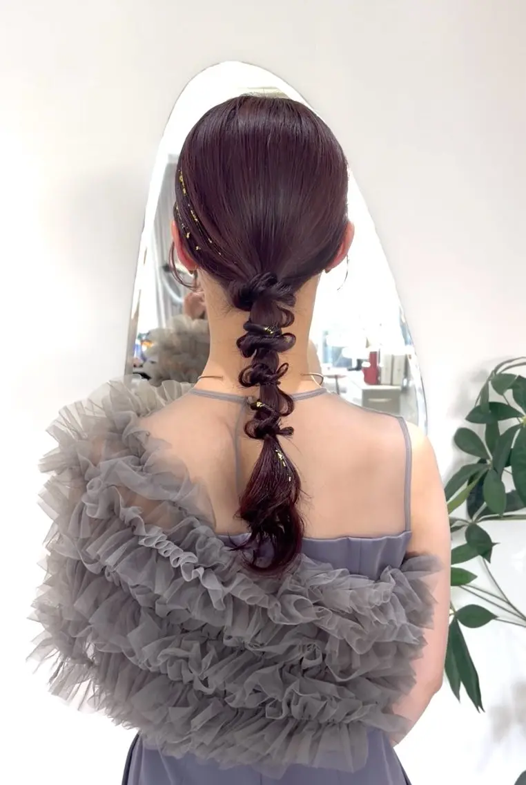 セミロング ヘアアレンジ nakahara madokaのヘアスタイル