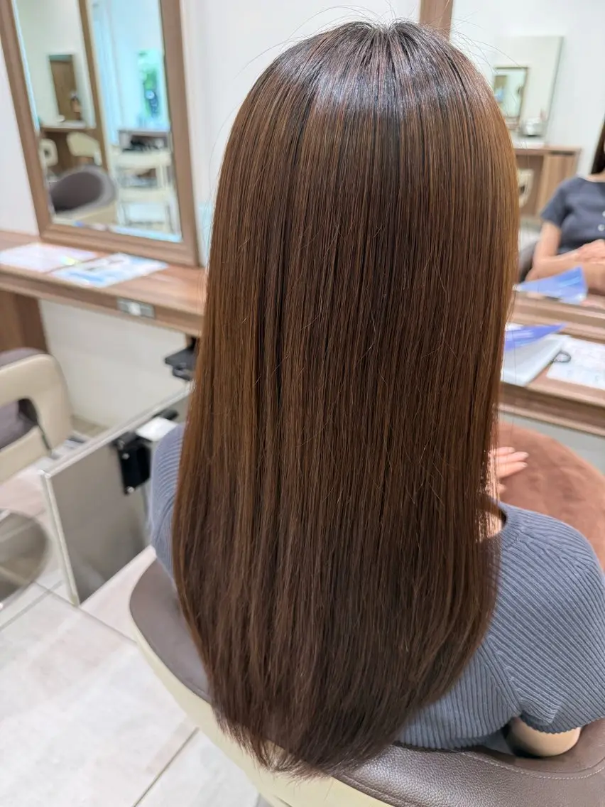 セミロング パーマ カット 縮毛矯正 .MANA. 【艶髪ロング】のヘアスタイル