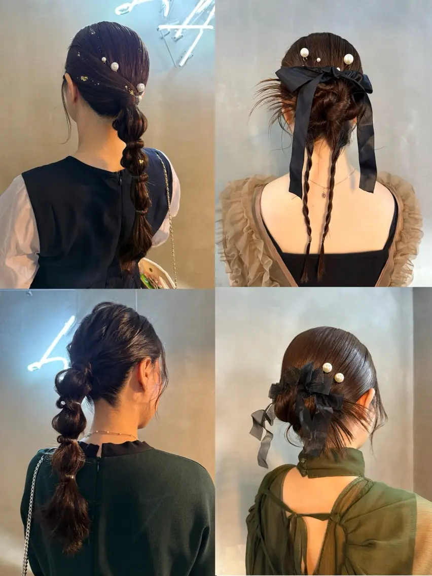 ロング ヘアアレンジ ヘアセット 佐伯 桃のヘアスタイル